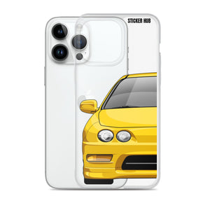 Yellow Acura Integra - iPhone Case