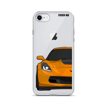 Load image into Gallery viewer, Sebring Orange C7 Corvette Z06 - iPhone Case