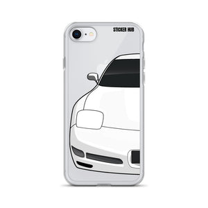 White C5 Corvette Z06 - iPhone Case