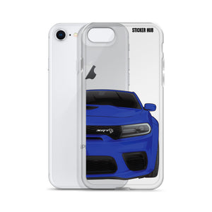 Blue Charger Hellcat (Widebody) - Phone Case