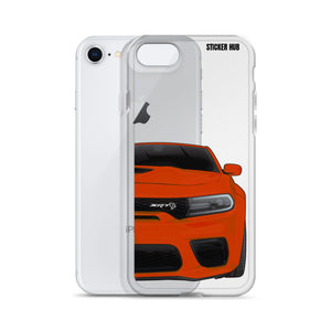 Orange Charger Hellcat (Widebody) - iPhone Case