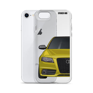 Yellow B8 Audi S4 - iPhone Case