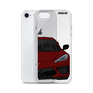 Long Beach Red C8 Corvette - iPhone Case