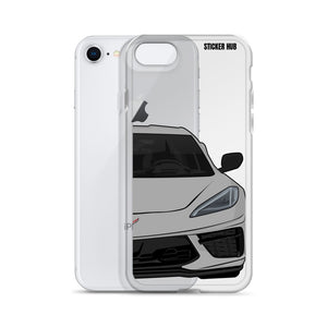 Silver C8 Corvette - iPhone Case