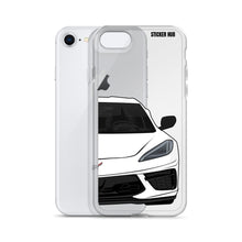 Load image into Gallery viewer, White C8 Corvette - iPhone Case