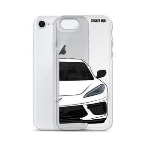 White C8 Corvette - iPhone Case