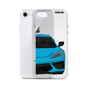 Rapid Blue C8 Corvette - iPhone Case