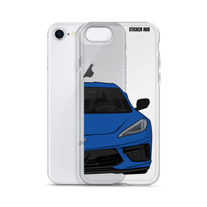 Elkhart Blue C8 Corvette - iPhone Case