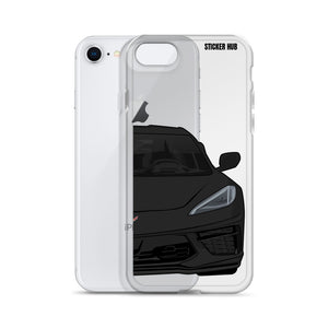 Black C8 Corvette - iPhone Case