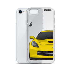 Velocity Yellow C7 Corvette Stingray - iPhone Case