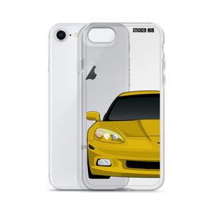 Velocity Yellow C6 Corvette - iPhone Case