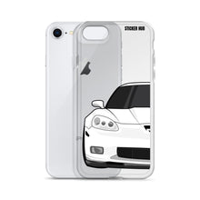 Load image into Gallery viewer, White C6 Corvette Z06 - iPhone Case