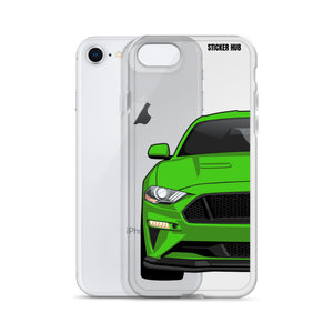 Green 18-21 Mustang 5.0 iPhone Case