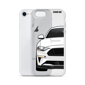 White 18-21 Mustang 5.0 - iPhone Case