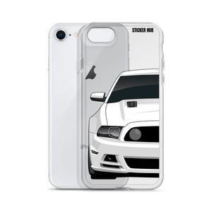 White 13-14 Mustang 5.0 - iPhone Case