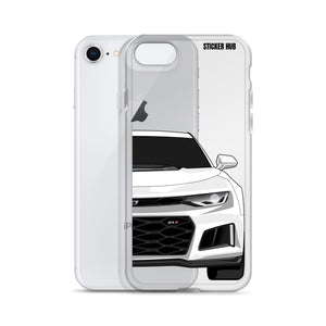 White 6th Gen Camaro ZL1 - iPhone Case