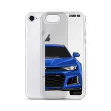 Load image into Gallery viewer, Hyper Blue 6th Gen Camaro ZL1 - iPhone Case