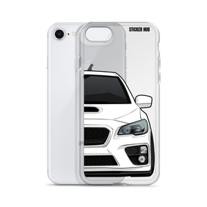 White 15-17 Subaru WRX STI - iPhone Case