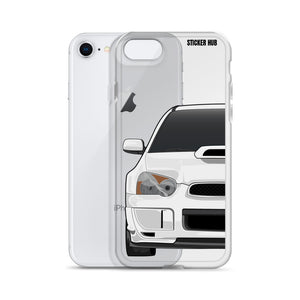 White 03-05 Subaru WRX STI - iPhone Case