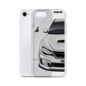 Silver 09-14 Subaru WRX STI - iPhone Case