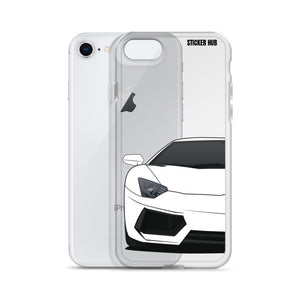 White Lamborghini Aventadoor - iPhone Case