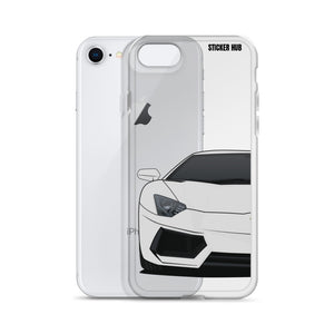 Silver Lamborghini Aventadoor - iPhone Case