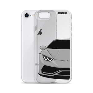 Silver Lamborghini Huracan - iPhone Case