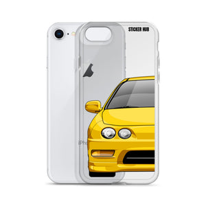 Yellow Acura Integra - iPhone Case