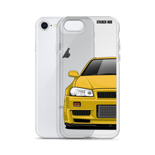 Load image into Gallery viewer, Yellow R34 Nissan GTR - iPhone Case