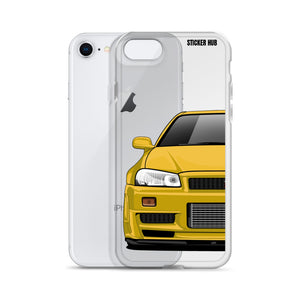 Yellow R34 Nissan GTR - iPhone Case