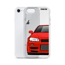 Load image into Gallery viewer, Red R34 Nissan GTR - iPhone Case