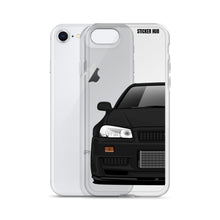 Load image into Gallery viewer, Black R34 Nissan GTR - iPhone Case