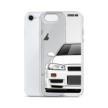 Load image into Gallery viewer, White R34 Nissan GTR - iPhone Case