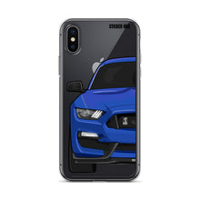 Load image into Gallery viewer, Lightning Blue Mustang GT350 - iPhone Case