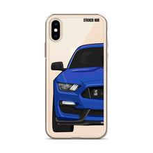 Load image into Gallery viewer, Lightning Blue Mustang GT350 - iPhone Case