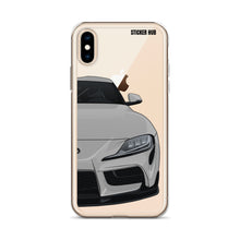 Load image into Gallery viewer, Silver MKV Toyota Supra - iPhone Case