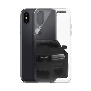 Black Charger Hellcat (Widebody) - iPhone Case