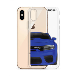 Blue Charger Hellcat (Widebody) - Phone Case