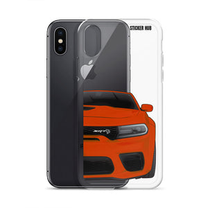 Orange Charger Hellcat (Widebody) - iPhone Case