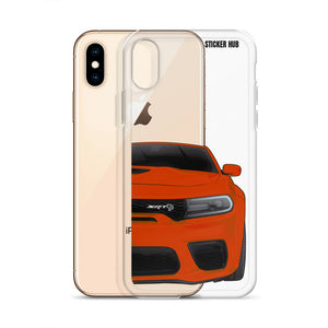 Orange Charger Hellcat (Widebody) - iPhone Case