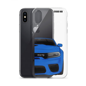 Blue Charger Hellcat (Widebody) - iPhone Case