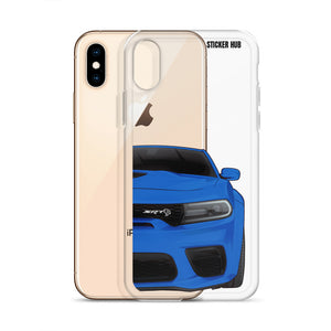 Blue Charger Hellcat (Widebody) - iPhone Case