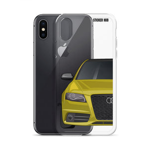 Yellow B8 Audi S4 - iPhone Case