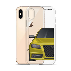 Yellow B8 Audi S4 - iPhone Case