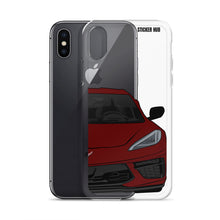 Load image into Gallery viewer, Long Beach Red C8 Corvette - iPhone Case