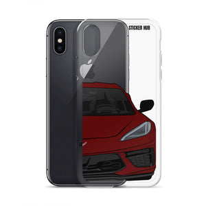 Long Beach Red C8 Corvette - iPhone Case