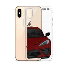 Load image into Gallery viewer, Long Beach Red C8 Corvette - iPhone Case