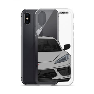 Silver C8 Corvette - iPhone Case