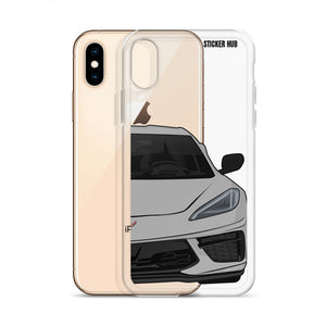 Silver C8 Corvette - iPhone Case