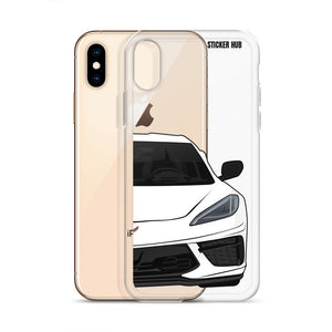 White C8 Corvette - iPhone Case